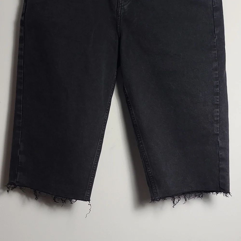 BA&SH NWT Brune Bermuda Blackstone Lady Long Shorts Demin Cotton Black Size 2